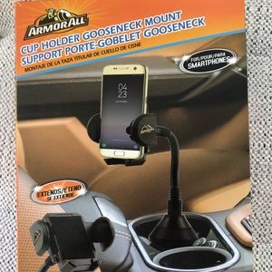 Armorall gooseneck cupholder cell phone holder new